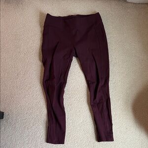 LOFT Deep Burgundy Ankle Pants/Leggings